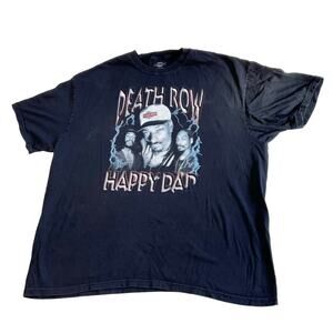 Vintage Death Row Snoop Dogg Happy Dad Shirt 3XL Black Graphic Y2K
